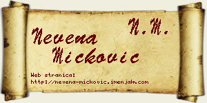 Nevena Micković vizit kartica